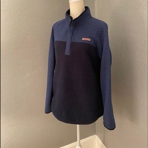 Vineyard Vines Mixed Media Sherpa Shirt Sz large